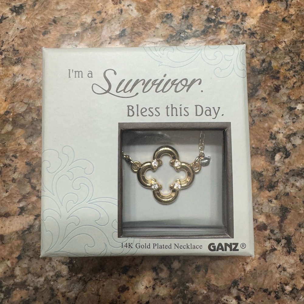 GANZ “I’m a Survivor” 14K Gold Plated Necklace